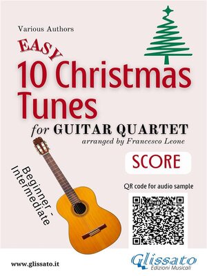 cover image of Guitar Quartet Score "10 Easy Christmas Tunes"